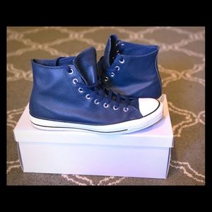 Converse Chuck Taylors High Tops Leather Blue